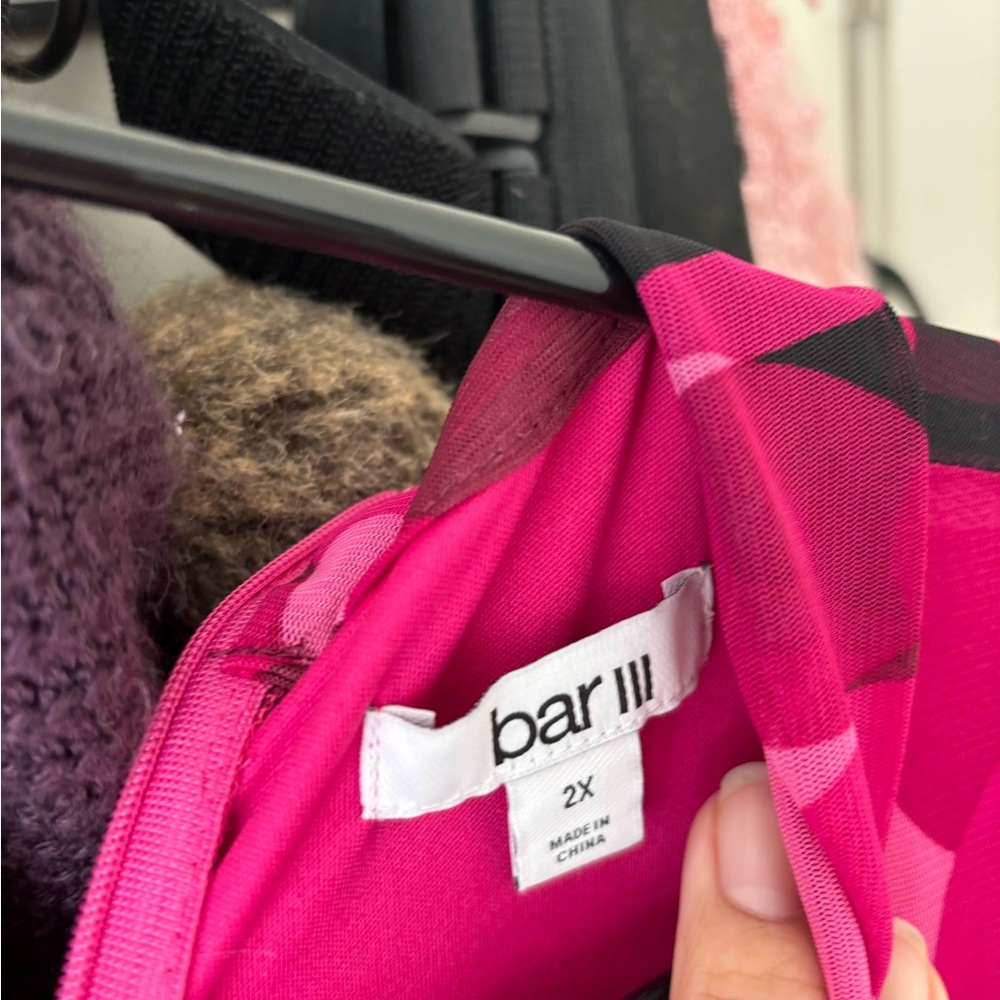 Bar III Pink and Black Dress 2X